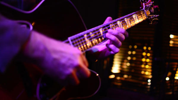 Chris Cortez and Bobby Koelble performing at Blue Bamboo